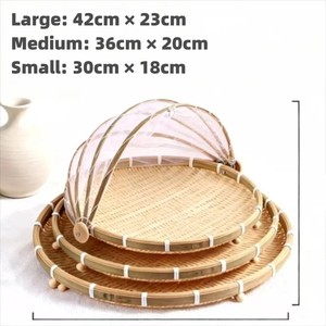 Traditional Bamboo Winnowing Basket Handmade Woven Bamboo Tray For Decoration Storage Wholesale Supplier Export - Product Image 5