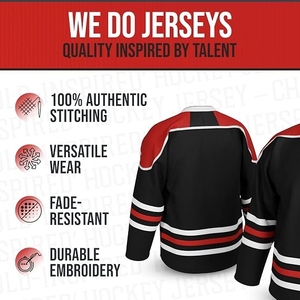 Custom Ice Hockey Jerseys Plain Blank Hockey Shirt Wholesale Heavyweight Sublimated Hockey Uniform OEM - Product Image 3