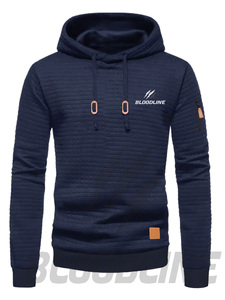 Sweat à capuche pour homme BLOODLINE, tricot gaufré, coupe ajustée, décontracté, respirant, en polyester, pour l'automne - Product Image 3