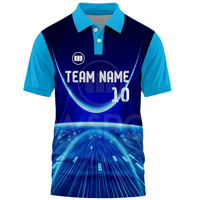 Maillot de cricket personnalisé pour homme, respirant, séchage rapide, uniforme d'équipe par sublimation, vêtements de sport 100 % polyester, imprimé court
