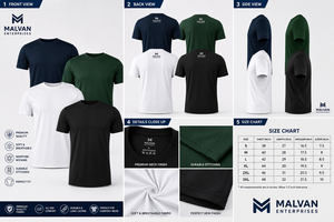 T-shirt Athlétique Personnalisé pour Homme 100% Coton à Col Roulé Formel, Imprimé par Sérigraphie, Anti-boulochage, Respirant et Écologique - Product Image 5