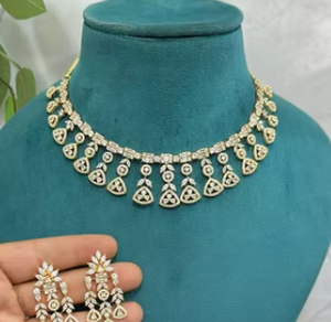 Luxury Classic Bridal Ensemble Necklace Set for Wedding Engagement Anniversary Parties for <b>Fashion</b> <b>Jewelry</b> - Product Image 2