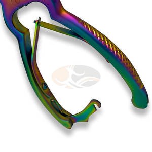 Coupe-ongles antifongique 6 pouces double action en acier inoxydable arc-en-ciel multicolore robuste pour ongles épais, doigts et bébés - Product Image 5