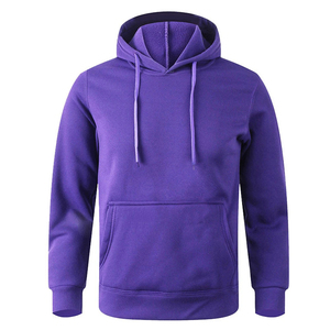 <b>Men's</b> Black Hooded Fleece Sweatshirt Regular Fit Casual <b>Pullover</b> With Front Pocket Autumn Wear - Product Image 2