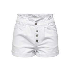 Novedad: Shorts de mezclilla casuales y transpirables para mujer, estilo urbano, 100% algodón, color blanco, elásticos, de tiro alto. - Product Image 3