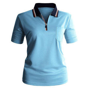 Men's <b>Light</b> Blue Short Sleeve for Shirt Solid Color Regular Fit Zip Front Formal Style Jersey Fabric - Product Image 1
