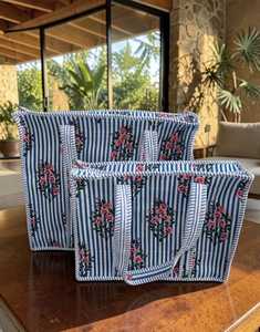 Bolsa de Mano de Lona con Estampado de Elefantes, Bolsa de Compras Reutilizable de Algodón, Bolsa de Mano de Gran Capacidad al por Mayor - Product Image 2
