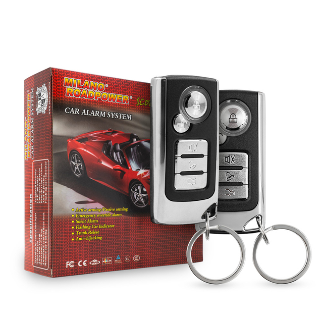 ROADPOWER (RP-RE-SCORP-356) Milano Car Alarm System Advanced Vehicle Security Universal Fitment DC 12V Remote Control Alarm