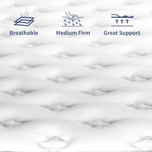 Orthopedic 14 Inch <b>Memory</b> Foam Hybrid Mattress Pocketed Springs Medium Firm Support Motion Isolation Edge Full Size Mattress <b>Box</b> - Product Image 5