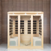 Ventes directes d'usine Sauna intérieur en bois de cèdre rouge Panneau de chauffage au carbone infrarouge lointain Sauna confortable