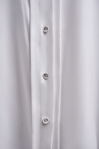 Blusa Elegante de Gasa Blanca para Mujer, con Cuello Peter Pan, Manga Larga, con Volantes, Corte Regular, para Todas las Temporadas, IVY - Product Image 5