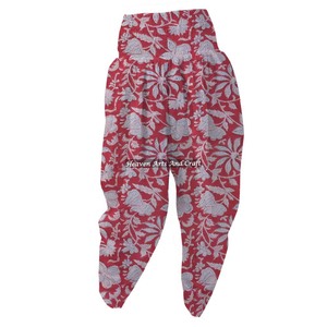 Bloque impreso pijama Patiala pantalones algodón pierna ancha bohemio mano bloque verano baile playa desgaste bohemio Harem al por mayor - Product Image 3
