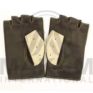 Gants de conduite en cuir, design classique à fermeture à bouton-pression, gants professionnels pour occasions formelles - Product Image 3