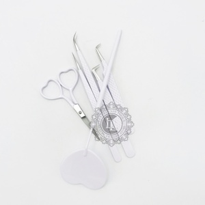 ขนตาสีขาวเคลือบผงสีขาวแหนบกรรไกรตัดเพชรฉลากตามสั่ง - Product Image 2