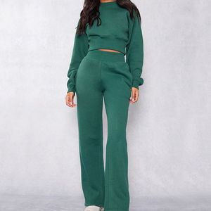 <b>Women's</b> Leisure Jogging Wear High Waist Slimming <b>Sweat</b> Suit Long Sleeve Sports <b>Pants</b> Running Fitness Activewear Sets <b>Women</b> - Product Image 1