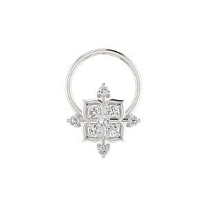 จิวจมูกเพชรแท้ 0.05 กะรัต ดีไซน์ Imperial Arc ทอง 14K ยี่ห้อ Ajretail - Product Image 3