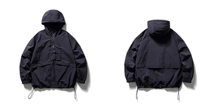 แจ็กเก็ตกันลมมีฮู้ดสำหรับผู้ชายเสื้อคลุมกันลมมีซิปสำหรับทำกิจกรรมกลางแจ้ง-เดินป่าตั้งแคมป์2026กันลม - Product Image 4