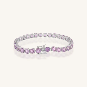Bracelet en améthyste rose en argent sterling 92,5 KLSB-20661 - Product Image 3
