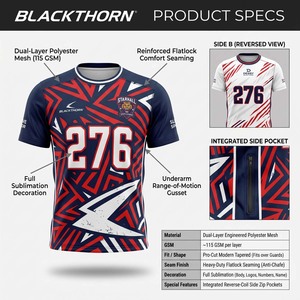 Camisetas de Lacrosse de Secado Rápido y Transpirables, Diseño Personalizado, 100% Poliéster, Unisex para Adultos, Reversibles, con Malla y Estampado para Equipos - Product Image 5