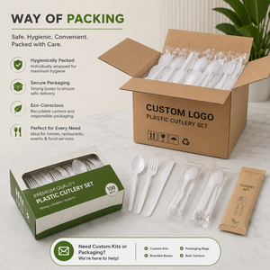 Cuillère en plastique jetable avec logo personnalisé, matériau PP blanc, style simple, utilisation pour les fêtes, emballage en vrac, qualité alimentaire, sûre et hygiénique - Product Image 3