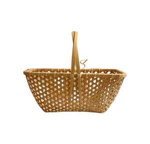 Cesta de Bambú Natural con Asas, Contenedores de Almacenamiento, Organizador de Cocina Tejido, Artículos Grandes para el Hogar, Juegos de Baño, Decoración del Hogar - Product Image 2