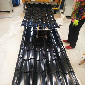 Materiales de construcción de metal Hoja de acero corrugado de color-Techo estriado recubierto de color <span class=keywords><strong>hierro</strong></span> Corte PPGI Doblado de soldadura incluido - Product Image 4
