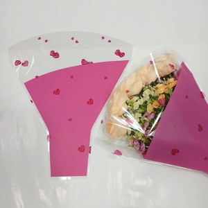 Factory Custom Waterproof Cellophane OPP (BOPP) flower wrapping <b>Paper</b> see through with heart <b>pattern</b> for Flower Bouquet - Product Image 1