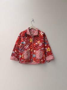 Veste matelassée florale faite à la main, style bohème, pour femme, cadeau pour elle - Product Image 1