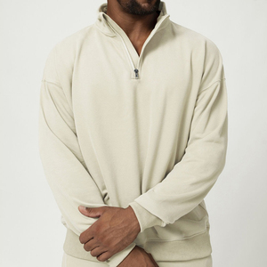 Sudaderas con media cremallera para hombre, transpirables, más vendidas, en stock, a bajo precio, personalizadas OEM - Product Image 4
