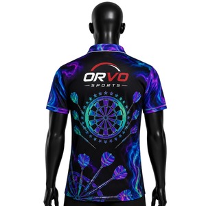 Camiseta Deportiva Personalizable ORVO SPORTS para Hombre, Manga Corta, Diseño de Dardos con Sublimación, Secado Rápido, Transpirable, Corte Regular, Blanca, Bandera de EE. UU. - Product Image 4