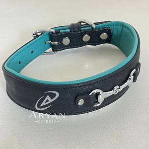 Collier pour chien en cuir véritable, design 2026, avec accessoires métalliques, sangle réglable pour le cou de l'animal, collier élégant et durable de haute qualité - Product Image 1