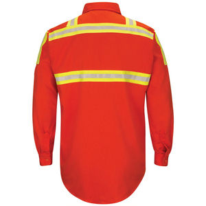 New Style <b>Flame</b>-Retardant Anti-UV Hi Vis Safety <b>Shirt</b> 180 GSM Polyester PU Reflective CE Certified Unisex - Product Image 3