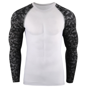 <b>Men's</b> Full Sleeve Rash Guard Black Spandex Polyester Quick Dry Fitness Swim Top Adult Long Sleeve Sport <b>Shirt</b> - Product Image 3