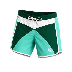 Custom Green White <b>Men</b>’s Surf Board Shorts Quick Dry Swim <b>Trunks</b> Sublimation Printed Beach Water Sports Shorts OEM ODM Supplier - Product Image 1