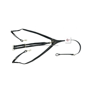 2021 nouveau Design en cuir noir véritable plastron cheval course conception produits de cheval à forte demande - Product Image 2