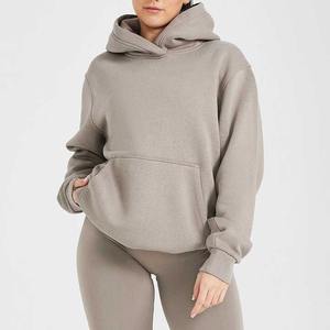 Vente en gros de sweats à capuche personnalisés pour femmes, effet délavé, coupe oversize streetwear, pour marques de mode américaines, approvisionnement en gros - Product Image 5