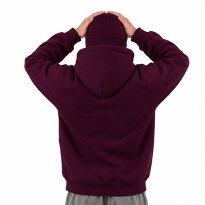 Sweat à capuche zippé personnalisé pour homme avec double cagoule intégrée, en polyester et coton, style décontracté et streetwear décontracté - Product Image 2