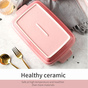 Bandeja para Lasaña de Porcelana Apta para Horno, Bandeja para Hornear de Cerámica Profesional, Juego de Cazuelas de Varios Tamaños - Product Image 6