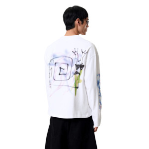 Camiseta Premium de Manga Larga con Cuello Redondo, 240 g/m², 100% Algodón Jersey, Logotipo con Impresión Digital Frontal, Diseño Tie-Dye, Anti-Encogimiento, para Hombre - Product Image 3