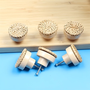 Perillas y tiradores para gabinetes, herrajes para muebles, precio económico, perilla de ratán, decoración de interiores para el hogar - Product Image 1