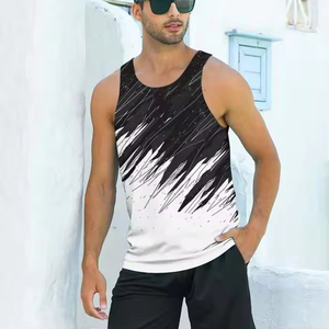 Nouveautés en promotion : Débardeur ras du cou unisexe en polyester/coton respirant, tricoté, couleur personnalisable, style streetwear, grandes tailles pour hommes - Product Image 6