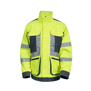 เสื้อแจ็คเก็ตทำงานแบบสะท้อนแสง ทนต่อการเกิดขุย ป้องกันลม คุณภาพสูง - Product Image 3