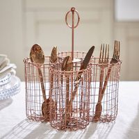 Porte-couverts en fer de qualité supérieure pour la décoration de cuisine moderne, offrant une construction robuste et une solution élégante de rangement pour ustensiles