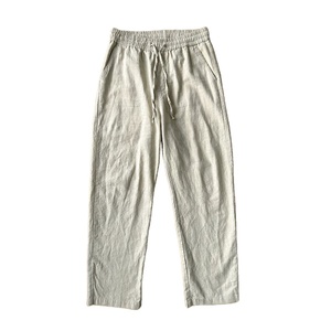 Pantalones de Trabajo Casuales Ecológicos para Hombre, de Lino/Algodón, Tejidos Sostenibles, Cierre con Cordón en la Cintura, Corte Holgado para Otoño - Product Image 2