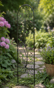 Enrejado Decorativo de Metal para Jardín con Diseño de Pájaro y Hojas, Soporte para Plantas de Exterior, Estaca de Jardín de Hierro Resistente al Óxido para Enredaderas - Product Image 3