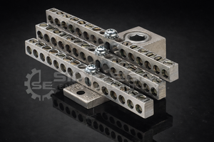 Barre de liaison neutre en aluminium robuste de qualité industrielle avec base isolée pour tableau de distribution principal et panneau électrique - Product Image 4