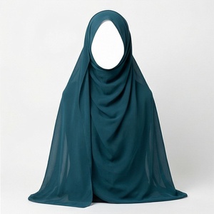 Hiyab de Chifón de Color Sólido para Mujer, Transpirable, para Uso Diario, Pañuelo Étnico de Oriente Medio - Product Image 1