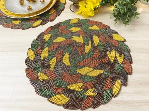 Handmade Luxury <b>Beaded</b> Embroidery <b>Placemats</b> Stylish Table Mats for Dining Room Party Restaurant Hotel and Special Occasions - Product Image 1