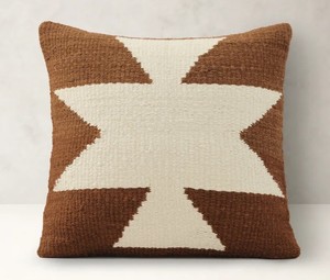 Funda de Cojín Kilim de Lana Hecha a Mano, Estilo Vintage Boho Turco, 18x18, Decorativa para Sofá - Product Image 3
