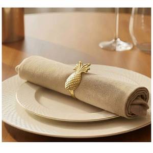 Palm <b>Tree</b> and Pineapple Napkin Ring Set Elegant Metal Napkin Holders for Wedding <b>Christmas</b> Holiday Dining <b>Table</b> Decoration - Product Image 3